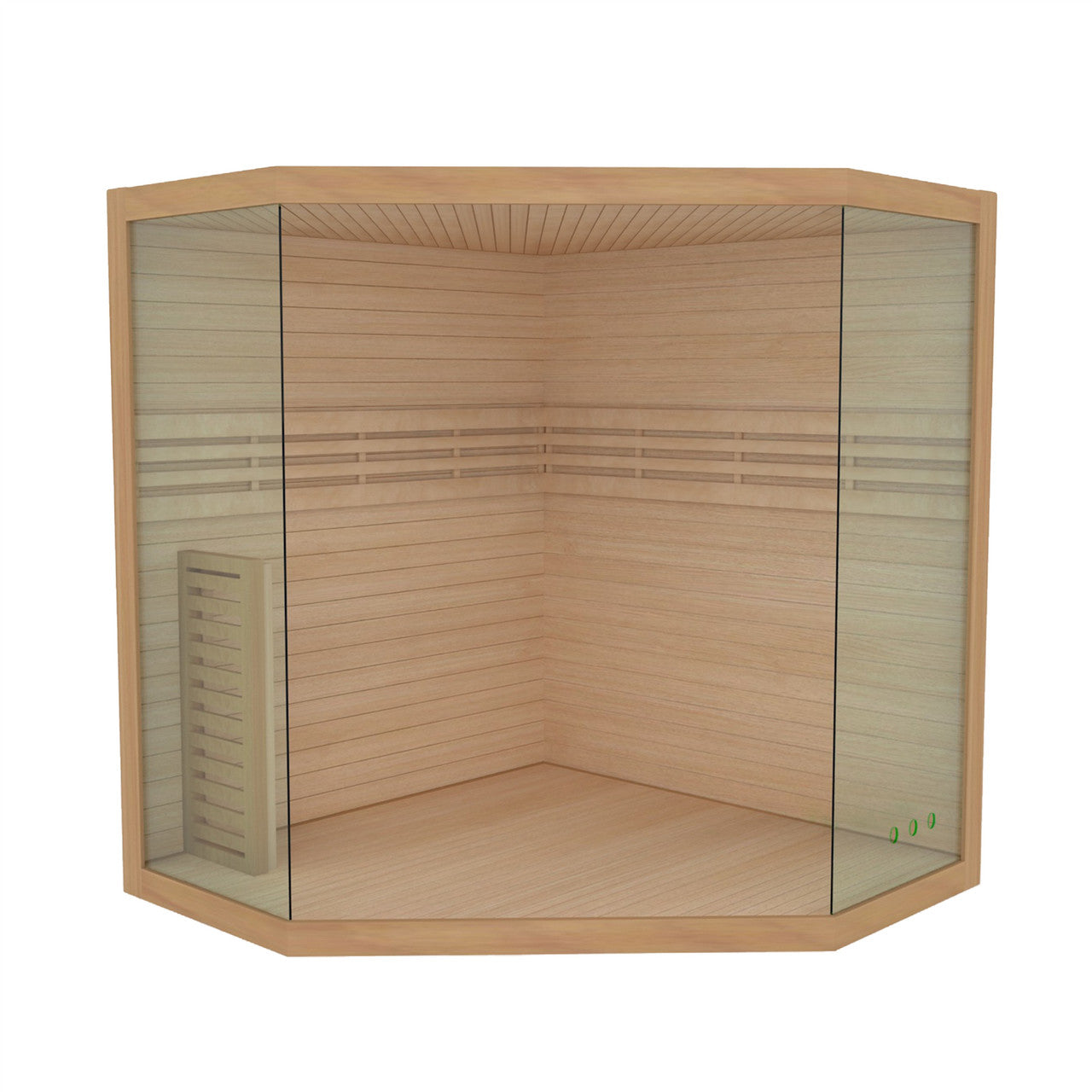 Aleko Canadian Hemlock Luxury Indoor Wet Dry Sauna with LED Lights - 6 kW UL Certified Heater - 5-6 Person