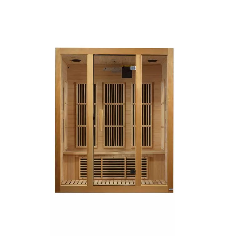 Dynamic Infrared 3 - Person Indoor Bluetooth Compatible FAR Infrared Sauna in Hemlock