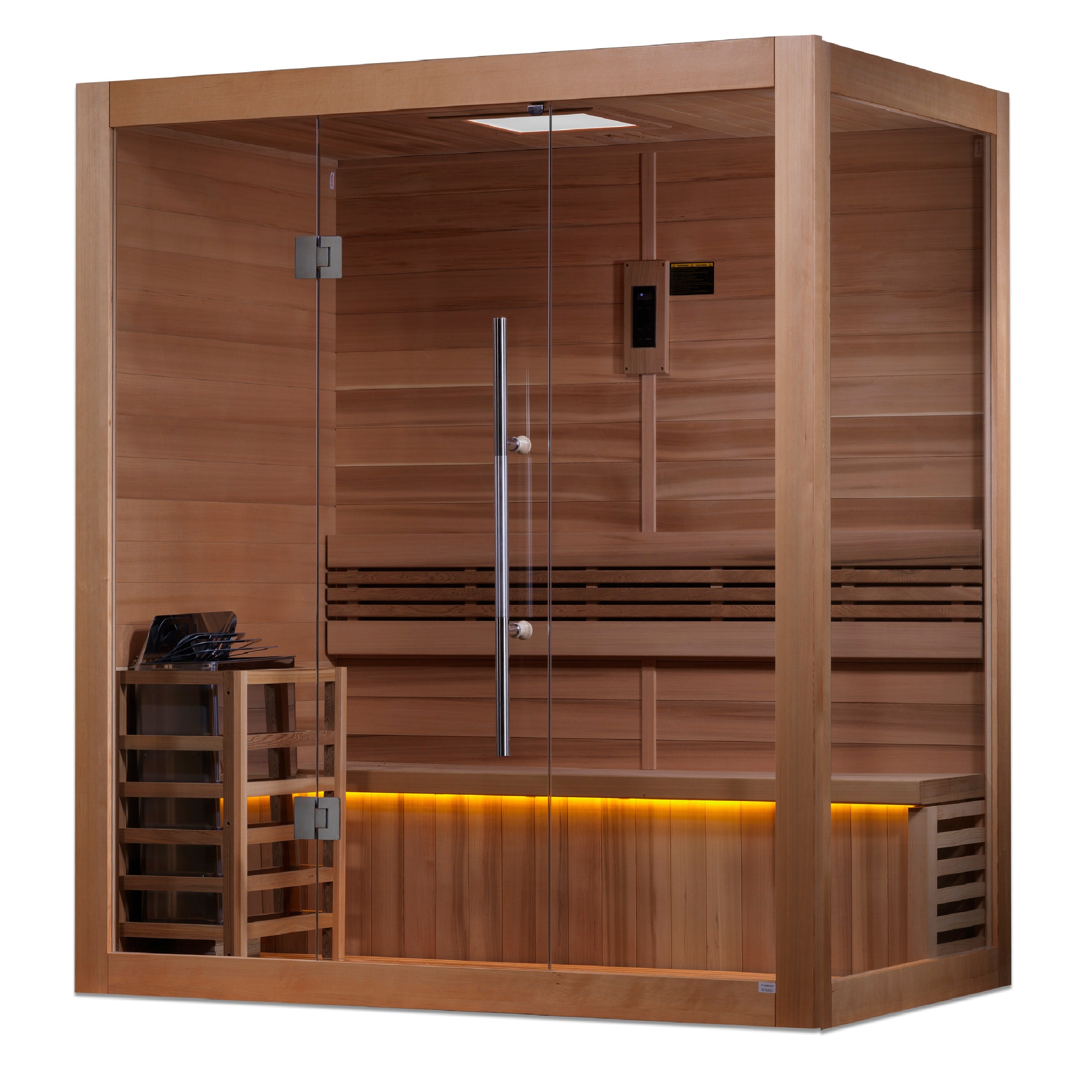 2023 Golden Designs "Forssa Edition" 3-4 Person Traditional Steam Sauna (GDI-7203-01) - Canadian Red Cedar Interior