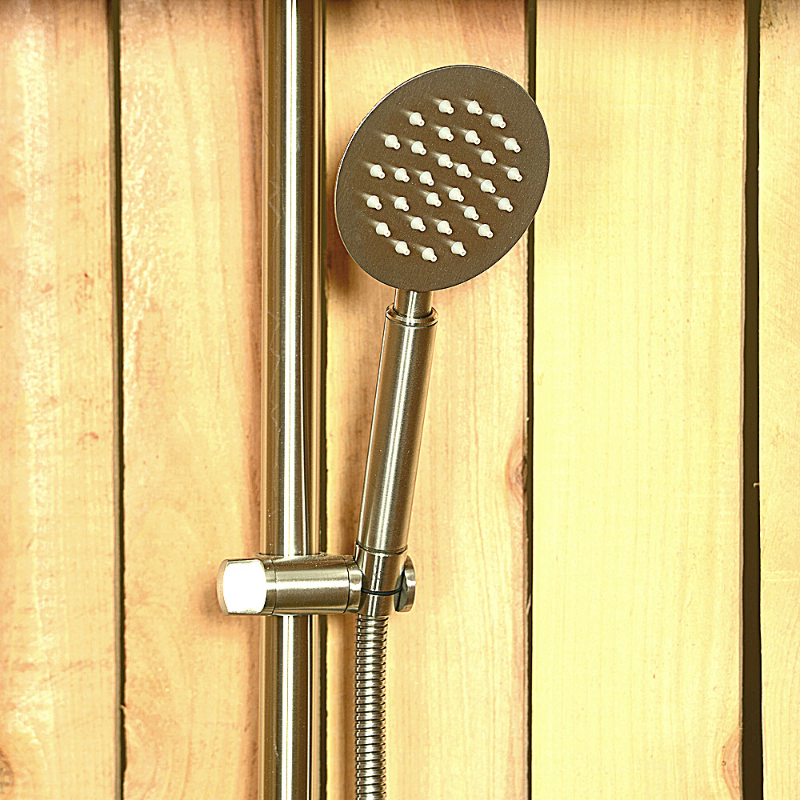 Rustic Picket Outdoor Shower With Door