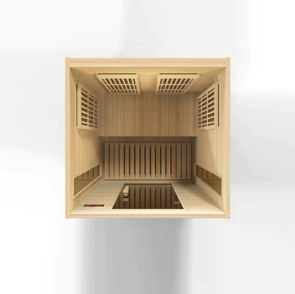 MX-K206-01 Maxxus 2 Person Low EMF FAR Infrared Sauna Canadian Hemlock